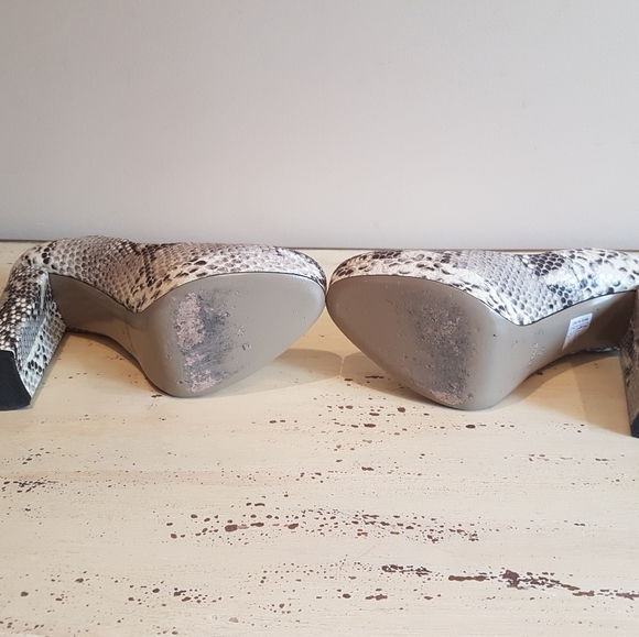 ❤Brown's Couture❤ platform snakeskin leather heel - Picture 4 of 7